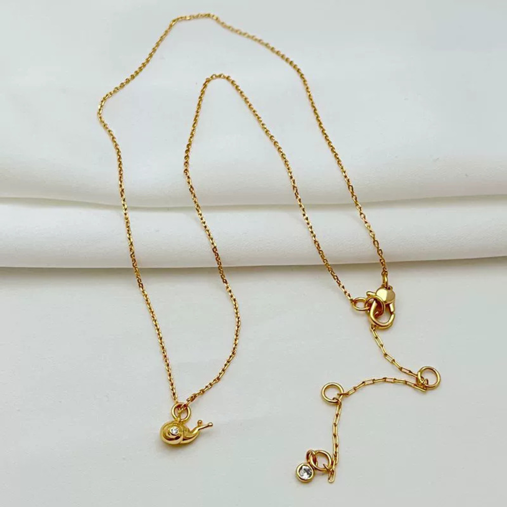 Kendra Scott Snail Shape Inlaid Unisex Metal Necklace